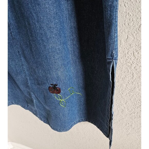 Quacker Factory Vintage Woman Size M Maxi Skirt Jacket Set Y2K 90's Lady Bugs - Picture 8 of 12